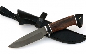 Нож Походный сталь Х12МФ, рукоять венге-черный граб