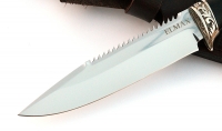 Нож Рыболов-1 сталь ELMAX, рукоять карельская береза-черный граб,мельхиор - IMG_4949.jpg