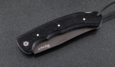 Нож Таежник, сталь булат, складной, рукоять накладки акрил звездное небо