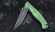 Нож Стрелок, складной, сталь дамаск, рукоять накладки акрил зеленый