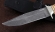 Нож Лидер сталь К340, рукоять черный граб карельская береза мельхиор