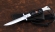 Нож Финка НКВД складная сталь S390 накладки акрил черный+белый с красной звездой