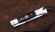 Нож Финка НКВД складная сталь S390 накладки акрил черный+белый с красной звездой