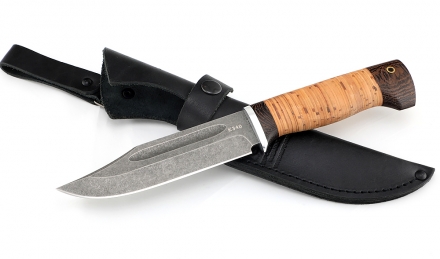 Нож Дельфин сталь К340, рукоять береста (распродажа)