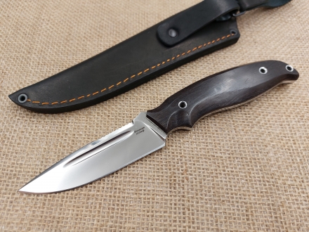 Нож №39 Х12МФ цельнометаллический рукоять черный граб (распродажа)