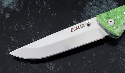 Складной нож Стрелок, сталь Elmax, рукоять накладки акрил зеленый Складной нож Стрелок, сталь Elmax, рукоять накладки акрил зеленый