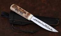 Нож Якут 1 сталь Х12МФ рукоять рог лося художественное исполнение
