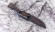 Нож Бурлак сталь Elmax рукоять мокумэ-ганэ, кость мамонта и стабилизированная карельская береза фиолетовая 