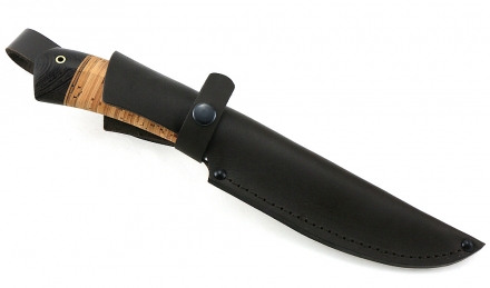 Нож Таёжный сталь дамаск, рукоять береста Нож Таёжный сталь дамаск, рукоять береста