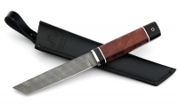 Нож Тантуха-3 сталь дамаск, рукоять бубинга-черный граб