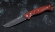 Нож Стрелок, складной, сталь булат, рукоять накладки акрил красный