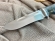 Нож Амур сталь ВН, рукоять карельская береза стабилизированная синяя
