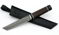 Нож Тантуха-3 сталь дамаск, рукоять венге-черный граб