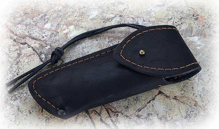 Складной нож Лиса, сталь дамаск, рукоять накладки венге