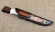 Нож Засапожный CPM 125v, рукоять рог лося со скримшоу 