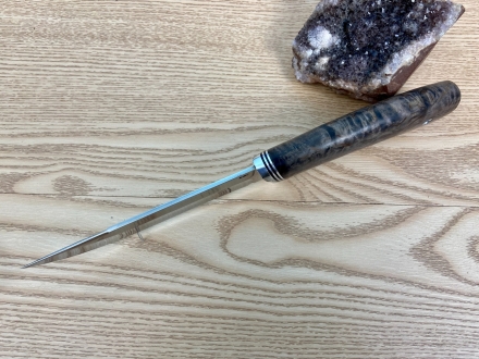 Нож Русак сталь ВН, рукоять карельская береза стабилизированная коричневая Нож Русак сталь ВН, рукоять карельская береза стабилизированная коричневая