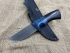 Нож Заяц сталь х12мф, рукоять стабилизированная карельская береза синяя-черный граб (распродажа) 