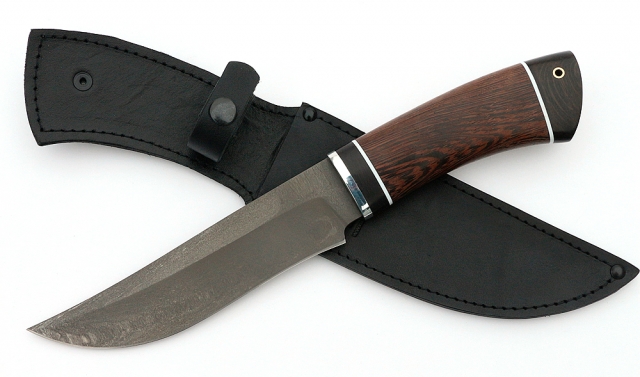 Нож Катран сталь Х12МФ, рукоять венге-черный граб 