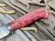 Нож Голец сталь ВН, рукоять кап березовый стабилизированный красный