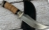 Нож Бобр AISI 440C рукоять береста, мельхиор (распродажа)