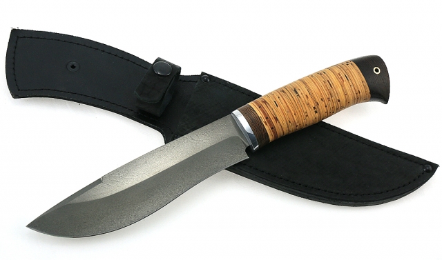 Нож Сибиряк сталь Х12МФ, рукоять береста 