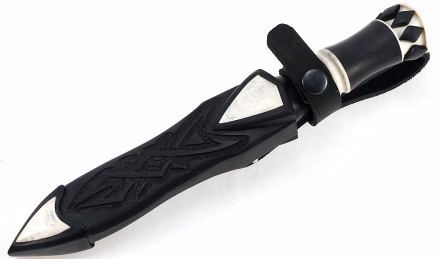 Нож Троянский кинжал сталь Elmax рукоять и ножны черный граб+рог лося резные 1 Нож Троянский кинжал сталь Elmax рукоять и ножны черный граб+рог лося резные 1