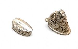 Комплект литье № 46 для ножа: гарда и навершие.