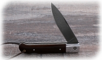 Нож Стриж, складной, сталь Х12МФ, рукоять накладки коричневый граб - Нож Стриж, складной, сталь Х12МФ, рукоять накладки коричневый граб