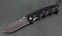 Нож Носорог, складной, сталь булат, рукоять накладки черный граб - Нож Носорог, складной, сталь булат, рукоять накладки черный граб