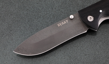 Нож складной Носорог, сталь булат, рукоять накладки черный граб Нож складной Носорог, сталь булат, рукоять накладки черный граб