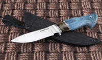 Нож Фокс Sandvik рукоять ясень стабилизированный синий акрил