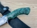 Нож Нептун сталь ВН, рукоять кап березовый стабилизированный зеленый 