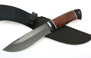 Нож Сибиряк сталь Х12МФ, рукоять бубинга-черный граб Нож Сибиряк сталь Х12МФ, рукоять бубинга-черный граб