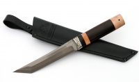 Нож Тантуха сталь булат, рукоять черный граб-кап, мельхиор - IMG_4662.jpg