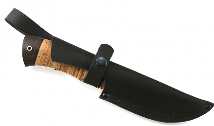 Нож Универсал сталь дамаск полный камень рукоять береста Нож Универсал сталь дамаск полный камень рукоять береста