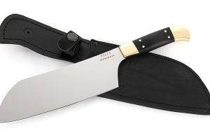 Нож Шеф №2 сталь 95Х18, рукоять черный граб, латунь Нож Шеф №2 сталь 95Х18, рукоять черный граб, латунь