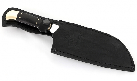 Нож Шеф №2 сталь 95Х18, рукоять черный граб, латунь Нож Шеф №2 сталь 95Х18, рукоять черный граб, латунь