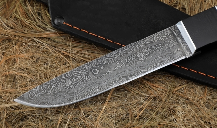Нож Карачаевский бичак (бычак) дамаск черный граб Нож Карачаевский бичак (бычак) дамаск черный граб
