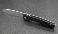 Нож складной Тор сталь х12мф накладки карбон + AUS8 (подшипники, клипса)  - Нож складной Тор сталь х12мф накладки карбон + AUS8 (подшипники, клипса) 