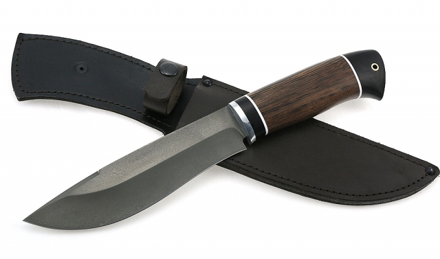 Нож Сибиряк сталь Х12МФ, рукоять венге-черный граб 