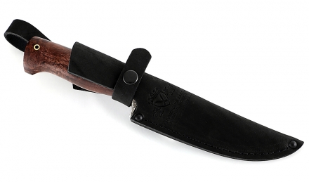 Нож из стали S390 «Дельфин» рукоять карельская береза стабилизированная коричневая, мельхиор Нож из стали S390 «Дельфин» рукоять карельская береза стабилизированная коричневая, мельхиор