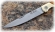 Складной нож Мексиканец, сталь Elmax, рукоять накладки карельская береза стабилизированная янтарь