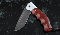 Нож Ястреб, складной, сталь Х12МФ, рукоять накладки акрил красный с дюралью - Нож Ястреб, складной, сталь Х12МФ, рукоять накладки акрил красный с дюралью