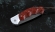 Нож Ястреб, складной, сталь Х12МФ, рукоять накладки акрил красный с дюралью