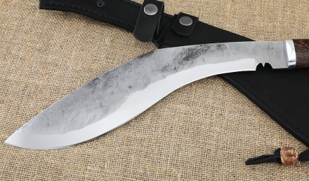 Нож Кукри №7 сталь 95Х18 рукоять венге оплетка из кожи