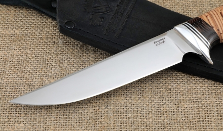Нож Байкал сталь кованая х12мф рукоять береста