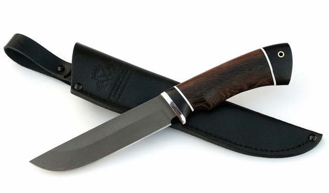 Нож Косуля сталь Х12МФ, рукоять венге-черный граб 