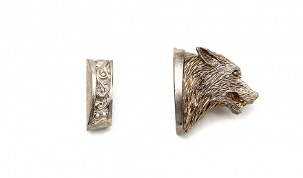 Комплект литья №49 для ножа: гарда и навершие. Комплект литья №49 для ножа: гарда и навершие.