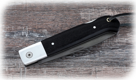 Складной нож Стриж, сталь Х12МФ, рукоять накладки черный граб Складной нож Стриж, сталь Х12МФ, рукоять накладки черный граб