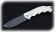 Нож Ястреб, складной, сталь Х12МФ, рукоять накладки акрил белый с дюралью